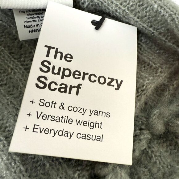 SONOMA The Supercozy Scarf Gray Soft Knit Blanket Scarf Womens NWT - Picture 4 of 6